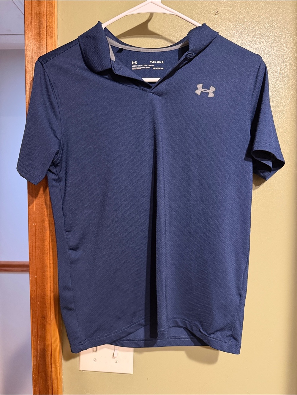 Under Armour Boys Navy Blue Athletic Polo